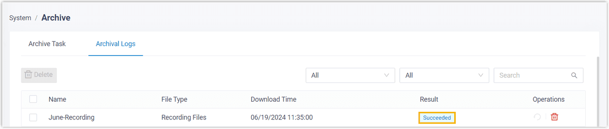 Archival Logs for Google