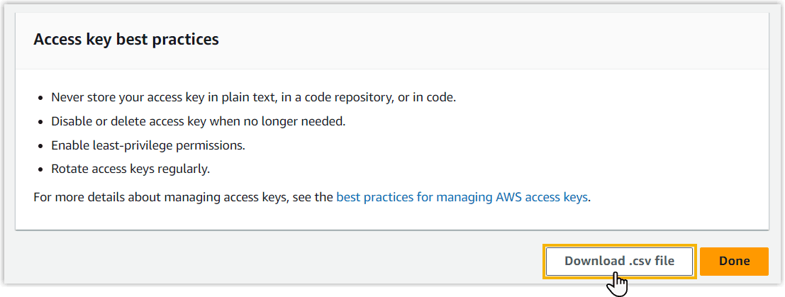 Download Access Key File