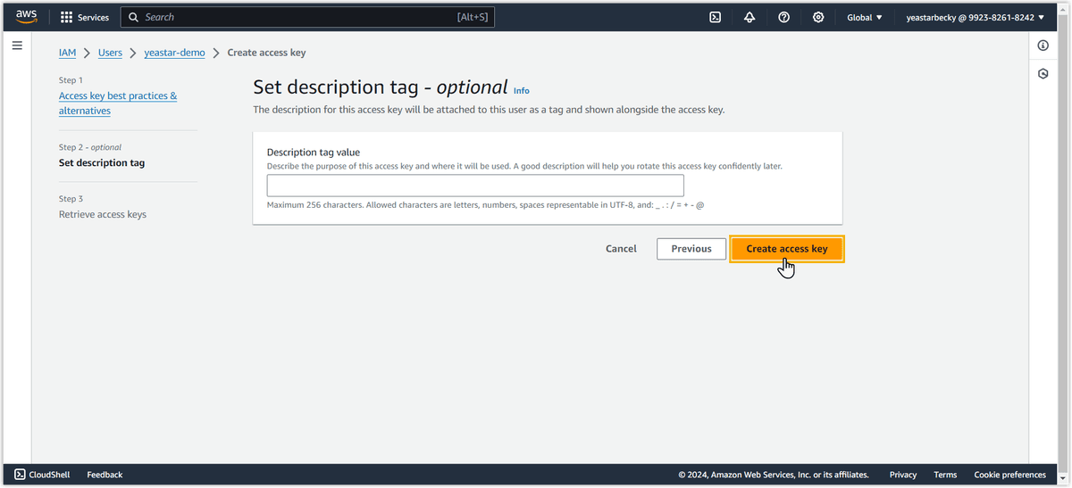 IAM Create Access Key