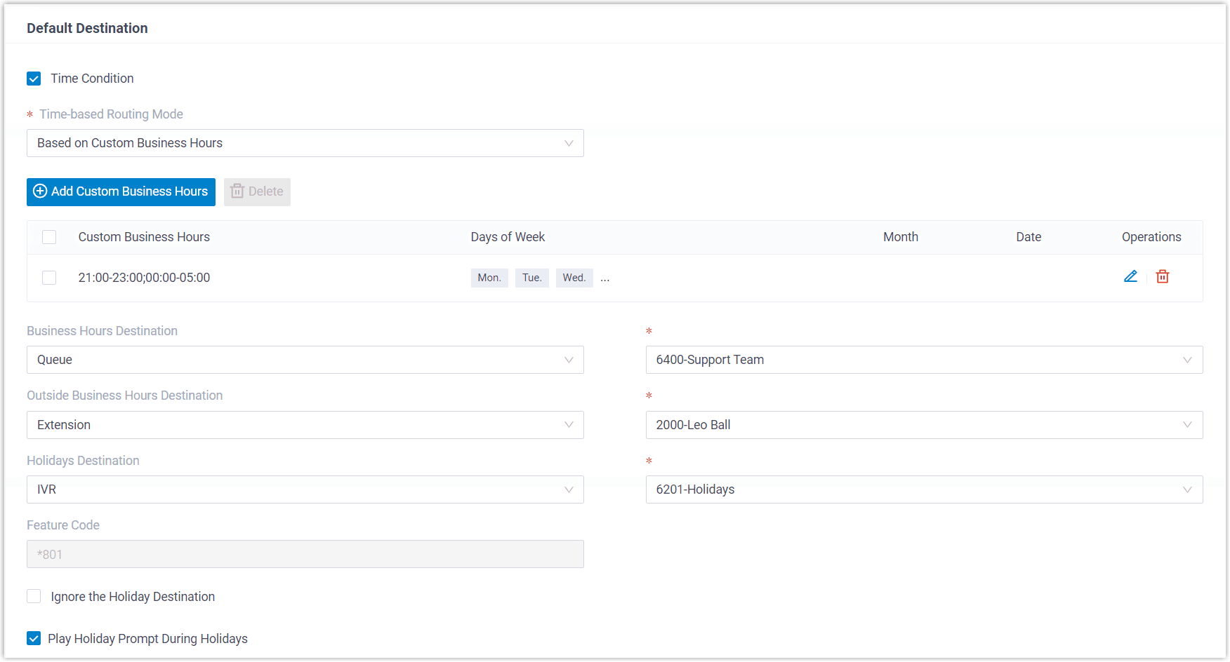 Destination Selection