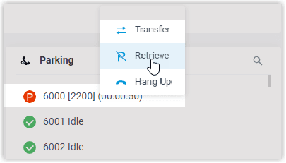 Retrieve a Parked Call