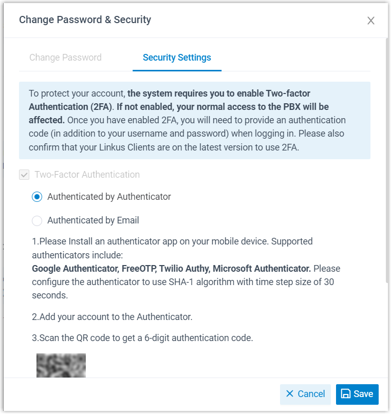 2FA Enforcement Prompt