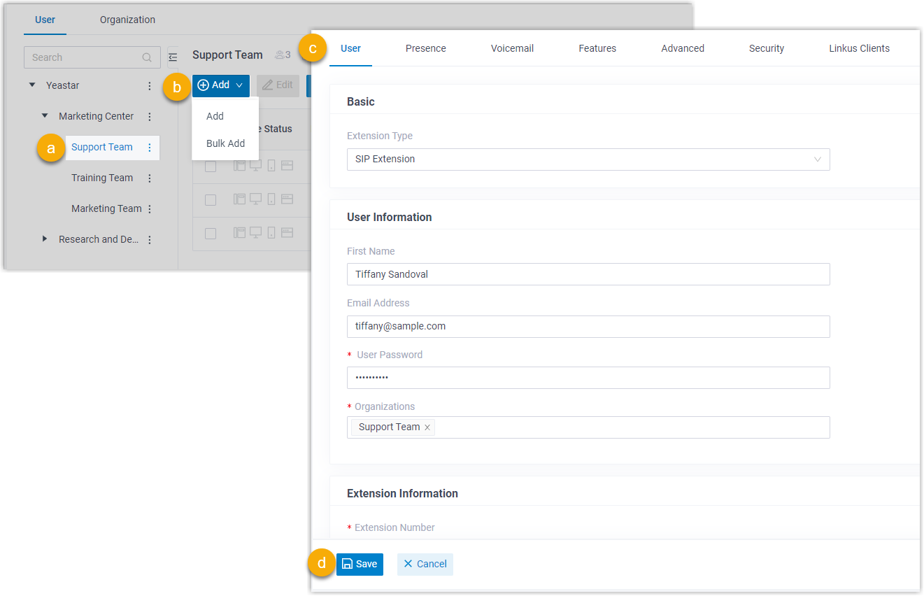 Add New User to Organization