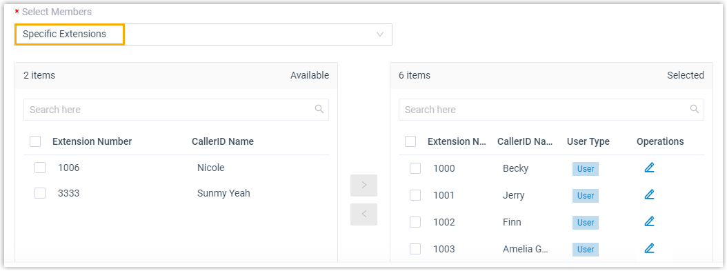Add Specific Extensions to Group