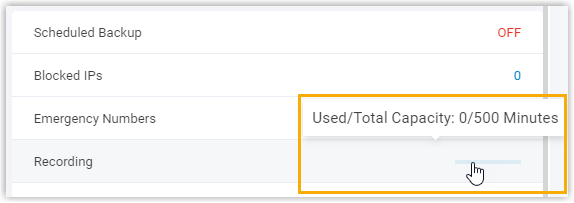 Check Recording Capacity on DB