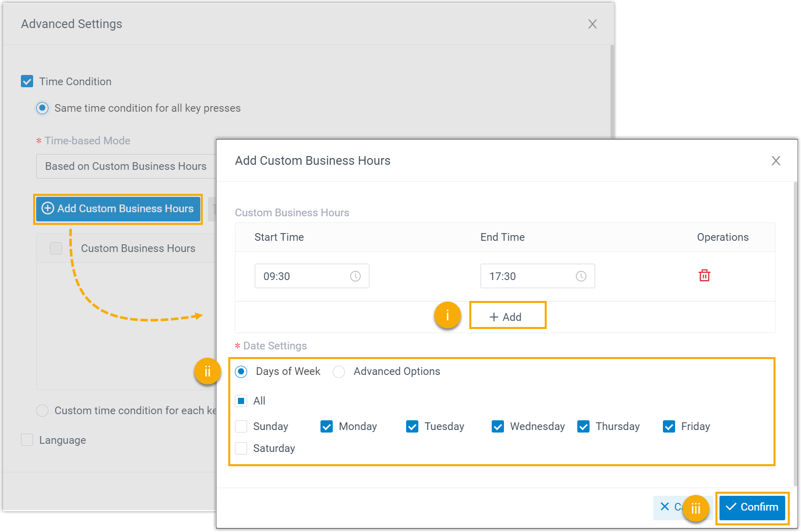 Create Custom Business Hour