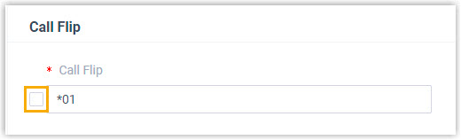 Disable Call Flip Feature Code
