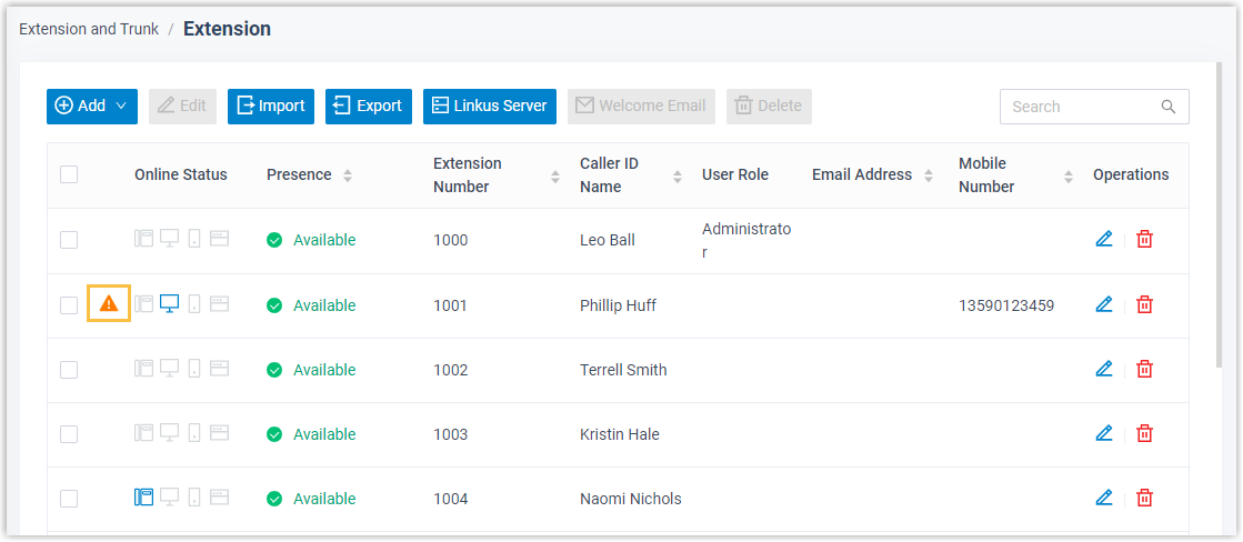 Disable Outbound Calls Screenshot