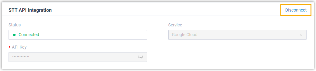 Disconnect STT Integration
