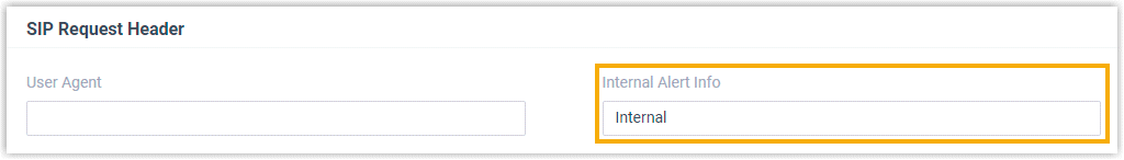 Distinctive Ringtone for Internal Calls