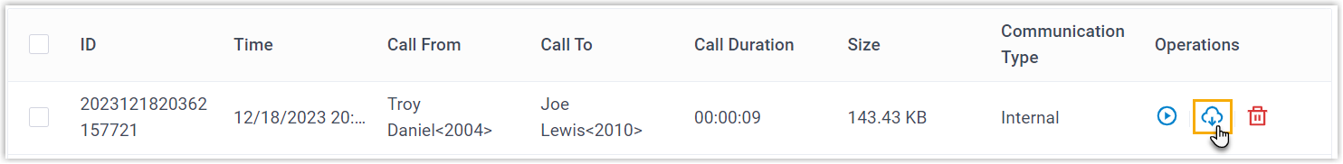 Download a Recording