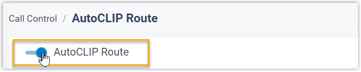 Enable AutoCLIP Route