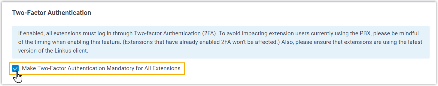 Enforce Two-Factor Authentication