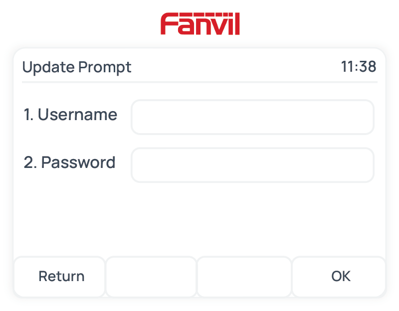 Fanvil Authentication Login