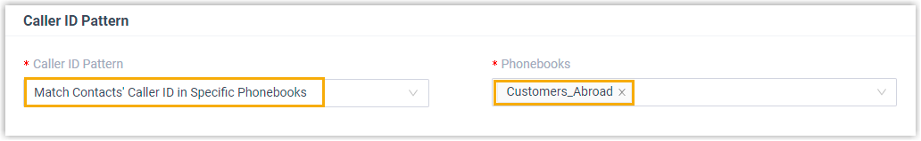 Inbound Calls Based on CID Phonebook 1