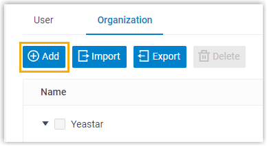 Manual Select Parent Organization