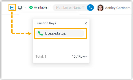Monitor Boss Status on IZT Cloud Voice Desktop Client
