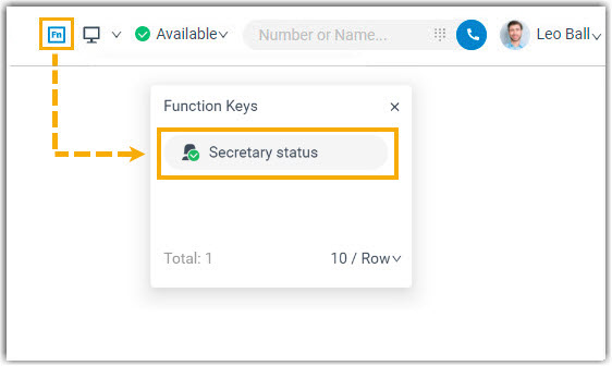 Monitor Secretary Status on IZT Cloud Voice Desktop Client