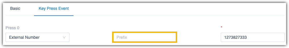 Prefix with IVR External Number