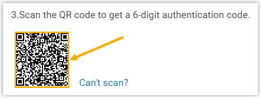 Scan QR Code from Auth App