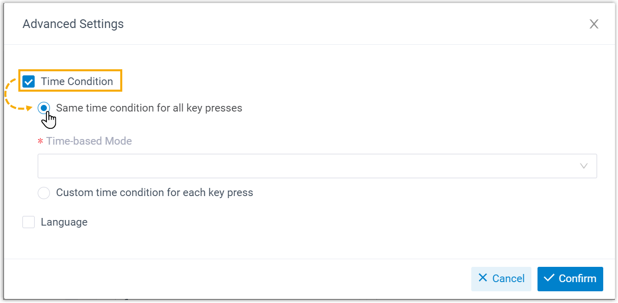 Apply Same Time Condition for IVR