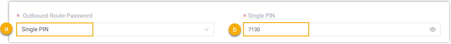 Set a Single PIN Code