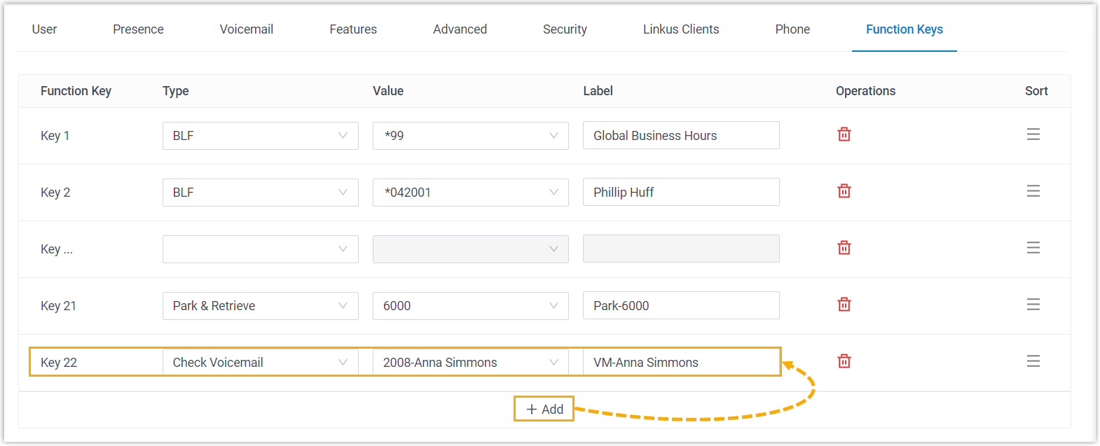 Setup Function Keys for Expansion Module