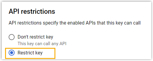 STT Restrict API Key