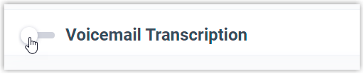 Disable Voicemail Transcription Feature