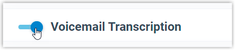 Enable Voicemail Transcription Feature
