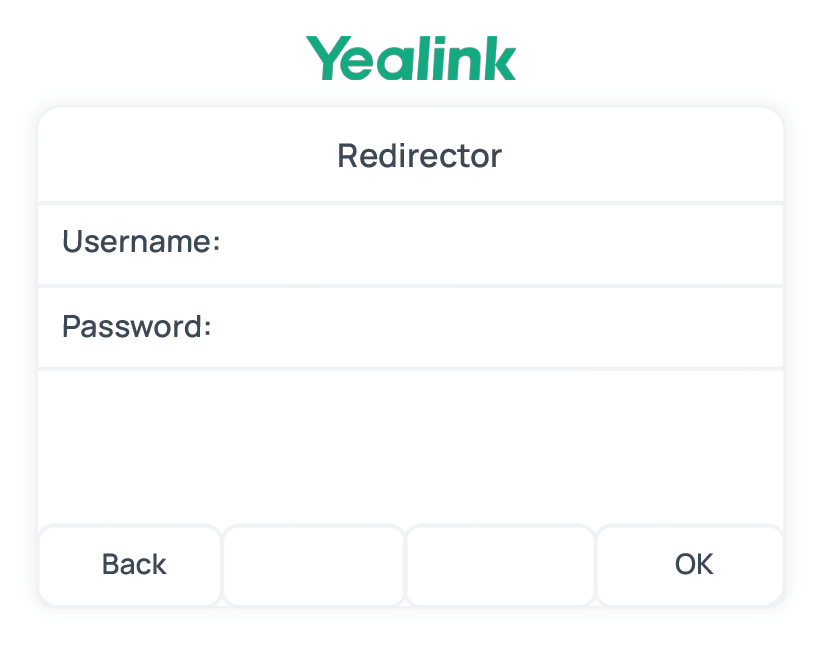Yealink Authentication Login